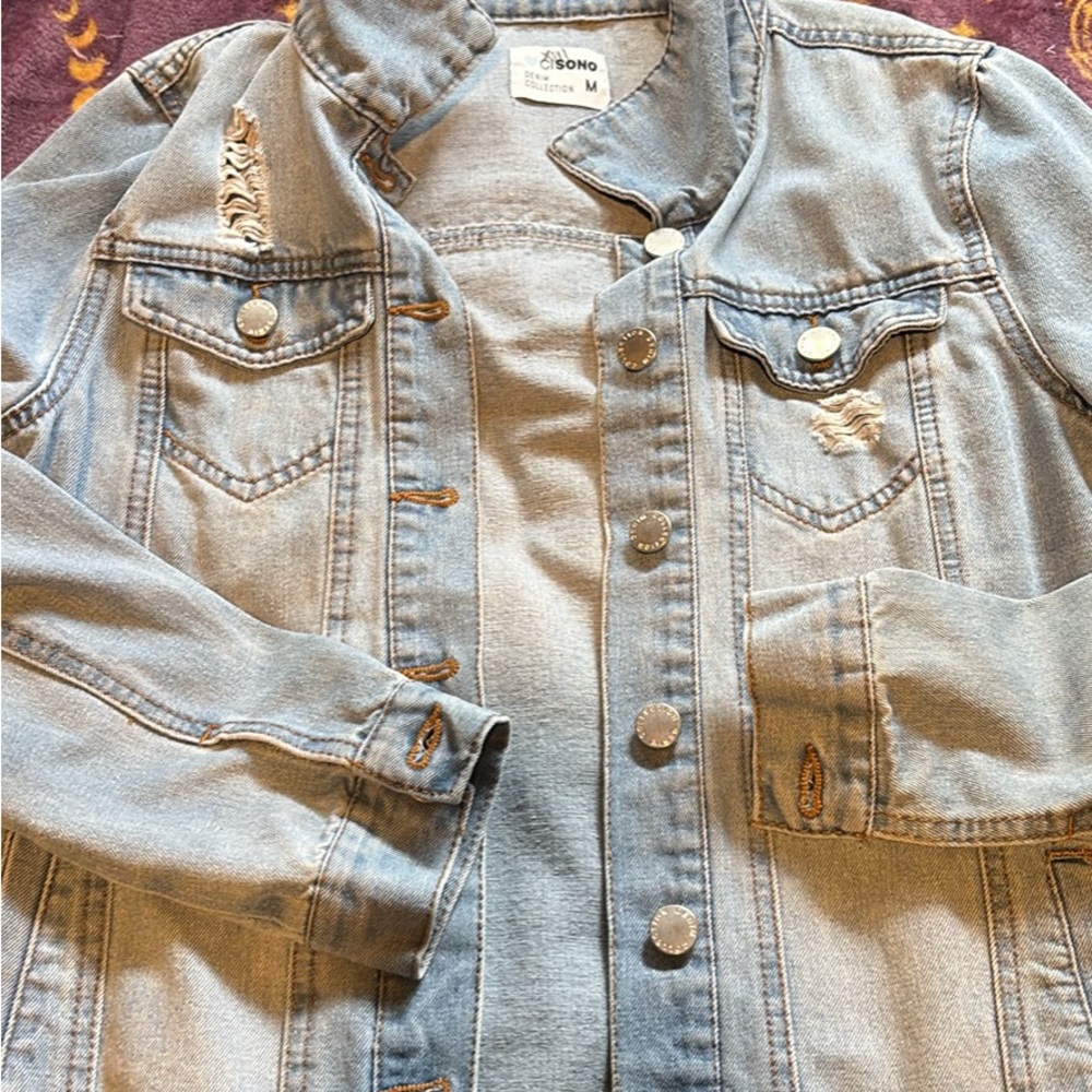 Ci Sono Sky Blue Denim Jacket